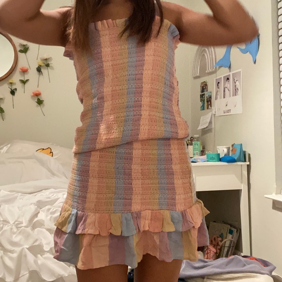 NEW AMERICAN EAGLE FLARE COLORFUL DRESS - Picture 3 of 3